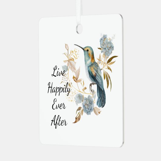 Ornement En Métal Fleurs d'Hydrangée de colibri (Avant gauche)