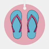 Ornement En Métal Flip Flops de plage (Verso)