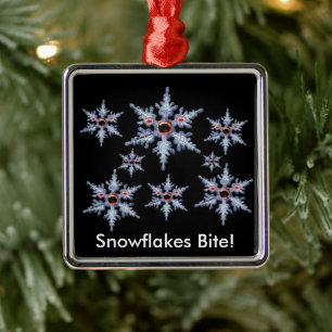 Ornement En Métal Flocon de neige zombie drôle de Noël Flocons de ne