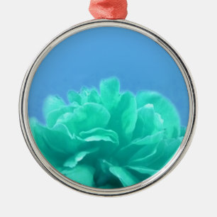 Ornement En Métal Floral bleu-vert coloré