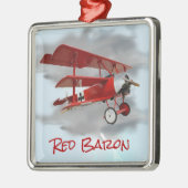 Ornement En Métal Fokker Triplane de baron rouge (Gauche)