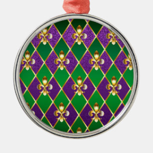 Ornement En Métal Fond de bijoux Mardi Gras