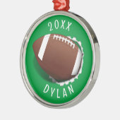 Ornement En Métal Football fin Noël (Gauche)