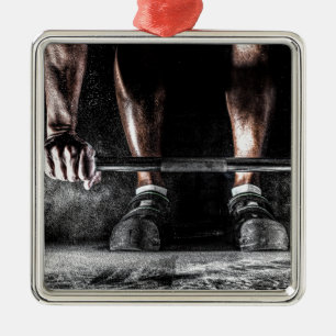Ornement En Métal Force Fitness Poids Barbell Gym