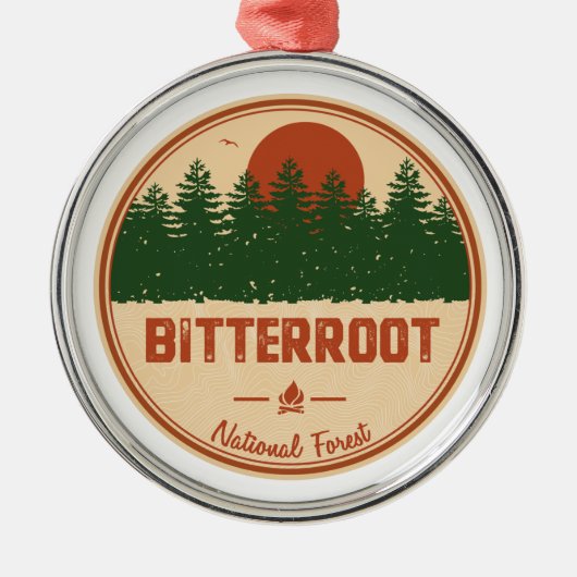 Ornement En Métal Forêt nationale de Bitterroot (Devant)