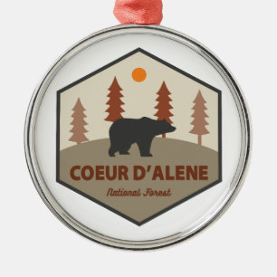 Ornement En Métal Forêt nationale de Coeur D'Alene Ours