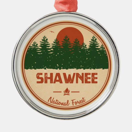 Ornement En Métal Forêt nationale de Shawnee (Devant)