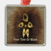 Ornement En Métal Fractal Inuit Hunter (Devant)