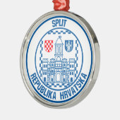 Ornement En Métal Fractionner l'Emblème arrondi (Gauche)