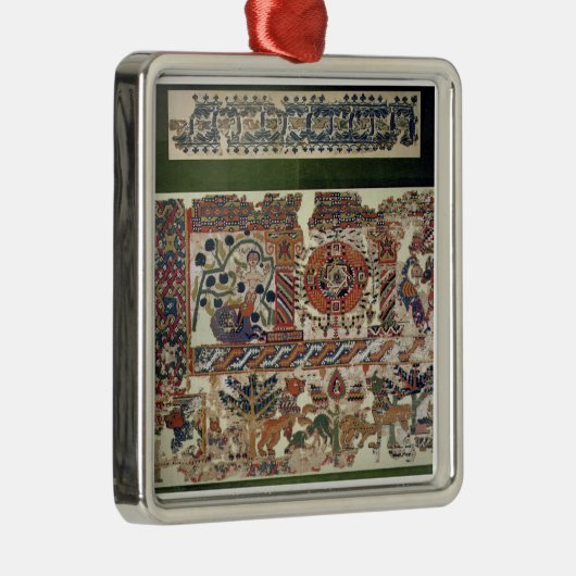 Ornement En Métal Fragment de textile dépeignant Jonas et la baleine (Droite)