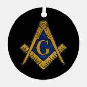 Ornement En Métal Freemason Masonic Carré et Compass Freemasony (Recto)