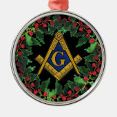 Ornement En Métal Freemason Masonic Noël Wreath Russe (Devant)