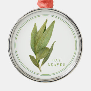 Ornement En Métal FRESH BAY FEUILLE Premium Round Orament