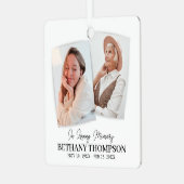 Ornement En Métal Funérailles 2 Photo Hommage commémoratif (Avant gauche)