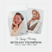 Ornement En Métal Funérailles 2 Photo Hommage commémoratif (Verso)