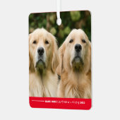 Ornement En Métal Funny Bark Humbug Chien Photo Noël Personnalisé (Avant gauche)