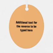 Ornement En Métal Funny Beer Drinker Guy avec votre slogan personnal (Verso)