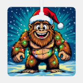 Ornement En Métal Funny Christmas Sasquatch Bigfoots (Verso)
