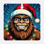 Ornement En Métal Funny Christmas Sasquatch Bigfoots (Recto)