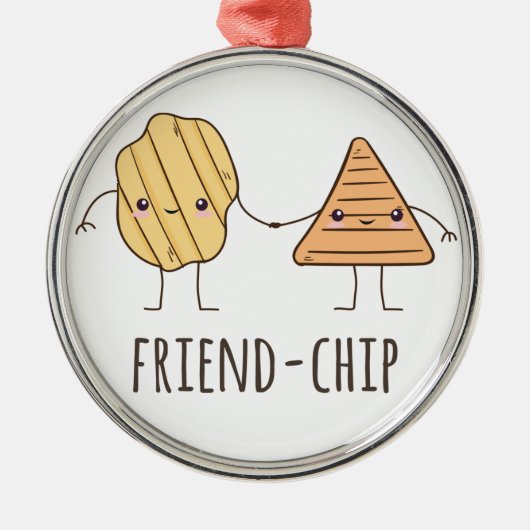 Ornement En Métal Funny Friend-chip potato chips (Devant)