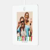 Ornement En Métal Funny Photo Festive de Noël AF (Avant gauche)