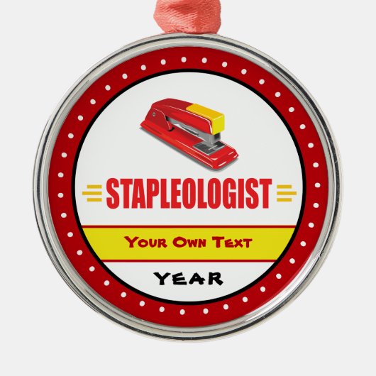 Ornement En Métal Funny Stapler Lover Title (Devant)