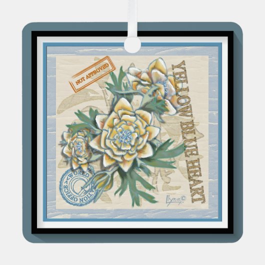 Ornement En Métal G Bureau de la création Fleur jaune (Recto)