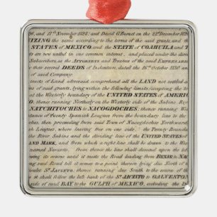 Ornement En Métal Galveston Bay et Texas Land Company