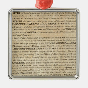 Ornement En Métal Galveston Bay et Texas Land Company