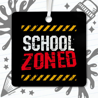 Ornement En Métal Garde-passage de l'école de la route zonée