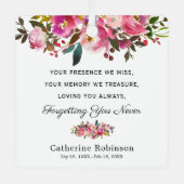 Ornement En Métal Garde-photo rose Floral (Recto)