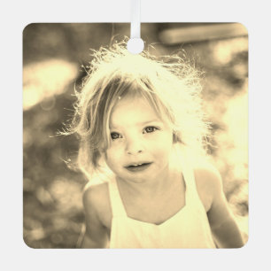 Ornement En Métal Garde photo simple pour enfants Golden