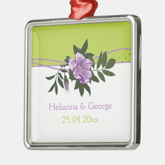 Ornement En Métal Gardien vert mariage vert violet rose sauvage (Gauche)