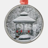 Ornement En Métal Gazebo dans l'ornement en métal de neige (Devant)