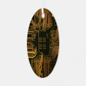 Ornement En Métal Geek Sortie carte circuit électronique orange PCB  (Avant gauche)