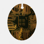 Ornement En Métal Geek Sortie carte circuit électronique orange PCB  (Verso)