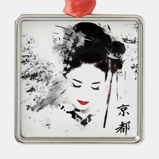 Ornement En Métal Geisha de Kyoto (Devant)