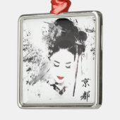 Ornement En Métal Geisha de Kyoto (Gauche)
