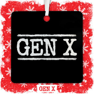 Ornement En Métal Gen X Gen Xer Génération X Gen X