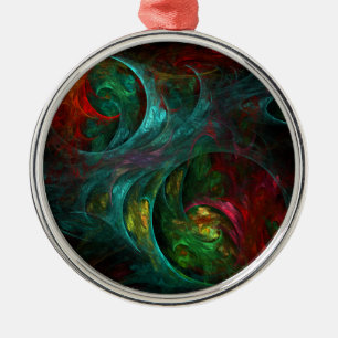 Ornement En Métal Genesis Nova Abstrait Art Round