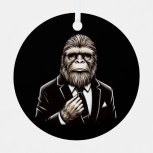 Ornement En Métal Gentleman Sasquatch - Funny Bigfoot