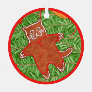 Ornement En Métal GINGERBREAD KITTY Métal Cercle Ornement