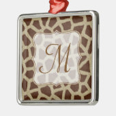 Ornement En Métal Girafe Spot Animal Prin Monogram Initial Ornament (Gauche)