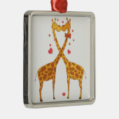 Ornement En Métal Giraffes en amour (Droite)
