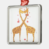 Ornement En Métal Giraffes en amour (Gauche)