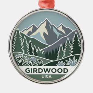 Ornement En Métal Girdwood, montagnes Chugach États-Unis