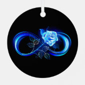 Ornement En Métal Glowing infinity with blue rose (Verso)
