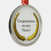 Ornement En Métal Gold Laurel Wreath (Droite)