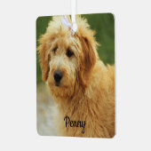 Ornement En Métal Goldendoodle Chien chiot (Avant gauche)