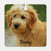 Ornement En Métal Goldendoodle Chien chiot (Verso)